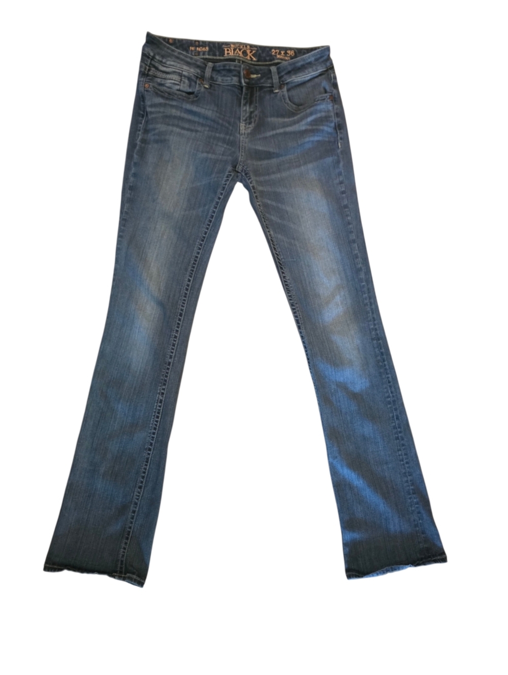 Buckle Black Fit No. 53 Bootcut Stretch Blue Jeans Mid-Rise Size 27x36